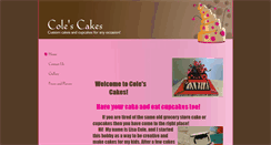 Desktop Screenshot of colescakes.net