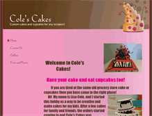 Tablet Screenshot of colescakes.net